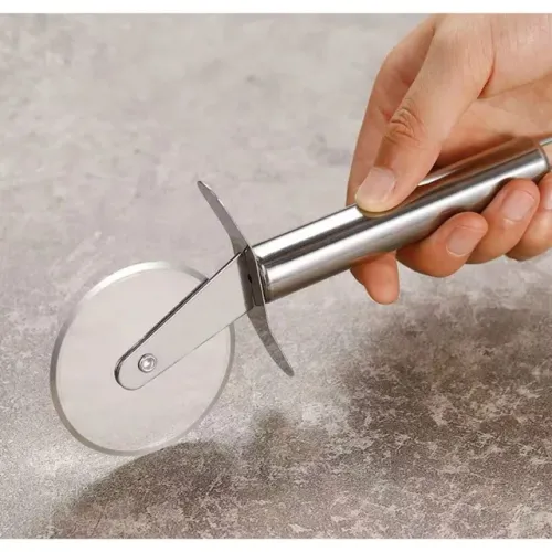 Carretilha Cortador De Pizza Redondo Industrial Inox Para Massa E Pizza