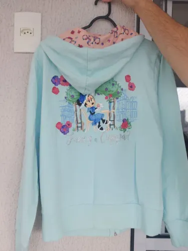 Jaqueta Moleton minnie tamanho M adulto, nova e com tag