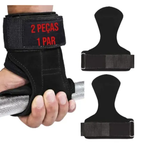 Luva Palmar Crossfit Hand Grip Pull Up LPO Cor Preto Tamanho Único