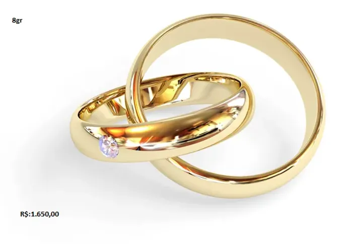 alianças de casamento, em ouro 18k, em até 12x,confira