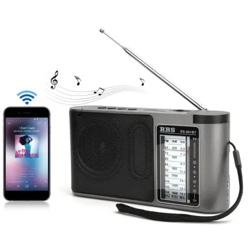 Rádio Fm Am Sw Bluetooth Mini Caixa De Som Mp3 Player Usb Sd-