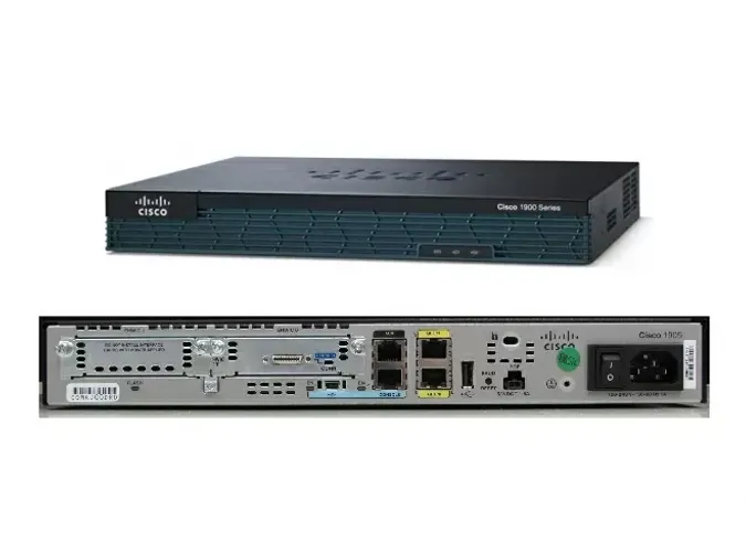 Firewall de rede Roteador Cisco 1905-2x RJ45 10/100/1000Mbps roteamento, firewall, VPN