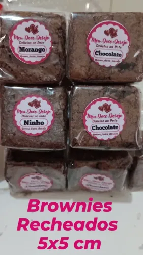 Brownies Recheados 5x5 cm para Revenda