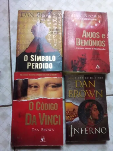 Livros do Dan Brown O Símbolo Perdido , Anjos e Demônios , O Código da Vinci , O Inferno