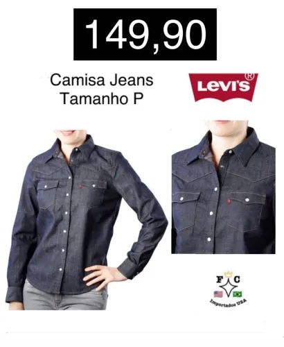 Camisa Jeans Levi's Tamanho P