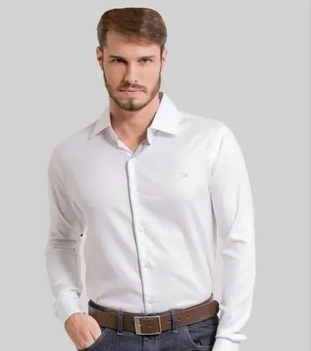 CAMISA SOCIAL MASCULINA BRANCA