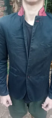 Blazer Social Masculino Preto Tamanho P