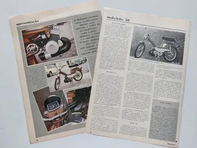 Caloi Mobylette 1979 1980 - Recorte de Revista Duas Rodas
