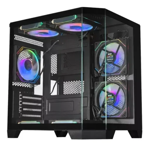 Gabinete Gamer K-mex Aquário Cg-0620 Ângulo Micro Atx S/ Fan