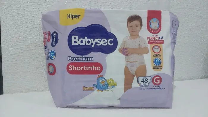 Fralda Babysec Premium Shortinho G - Pacote com 48 Unidades