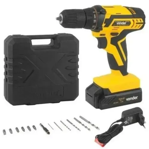 Parafusadeira Furadeira Vonder A Bateria 12v Pfv012 C/ Kit