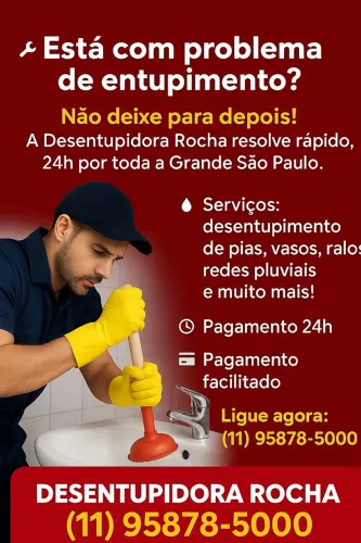 Desentupidora em São Paulo 24horas