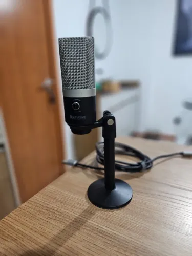 Microfone Fifine K670 Condensador Cardioide cor silver - Excelente Custo Beneficio