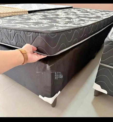 CAMA BASE SOLTEIRO BOX + COLCHÃO, NOVA