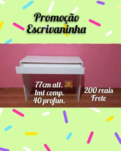 Escrivaninha Promocional Branca - Ideal para Escritório