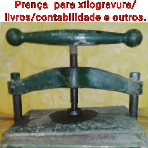 PRENÇA PARA XILOGRAVURA USADA ANTIGA COM MAIS DE 100 ANOS EM EXCELENTE ESTADO