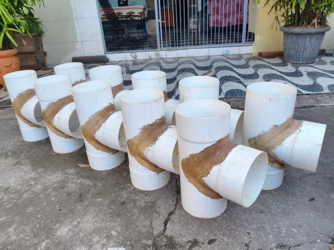 10 Tubos T 200mm PVC