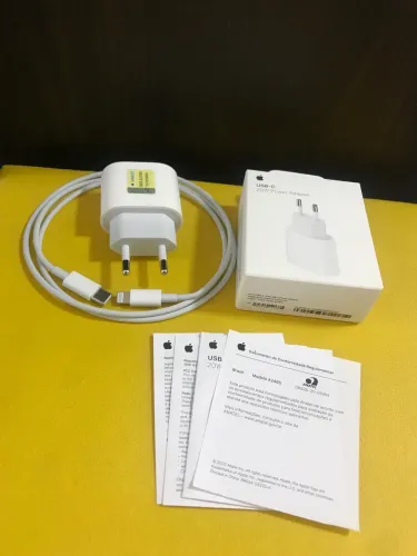 Carregador original Apple iPhone turbo nacional com nota fiscal e selo Anatel