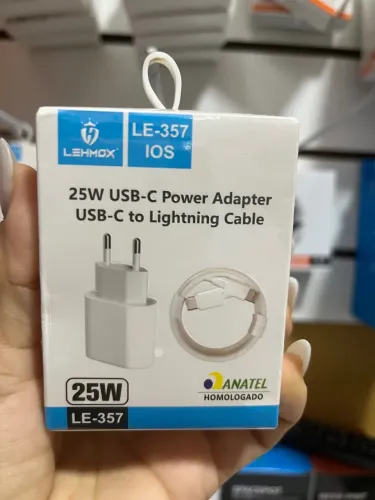 Carregador 25W USB-C para Lightning - LEHMOX LE-357