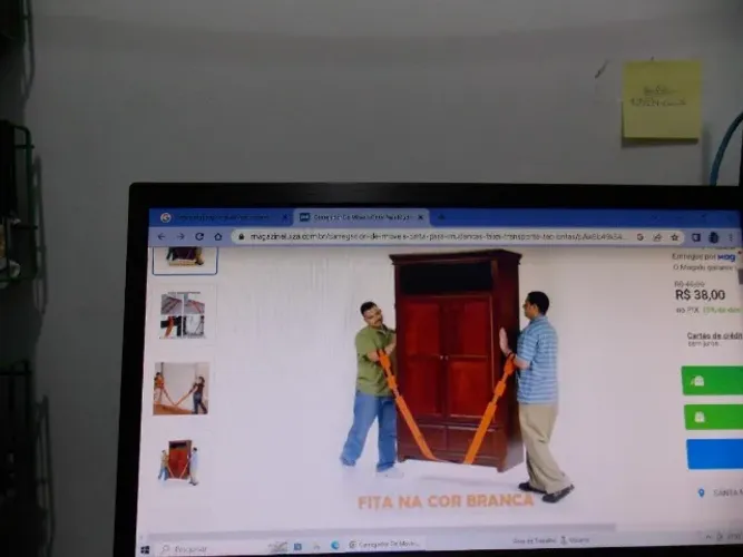 Cinta para transporte de carga em duas pessoas