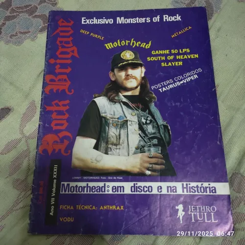 Revista Rock Brigade edição "32" dez 1988 Motorhead 
