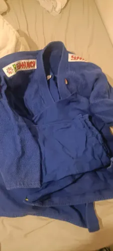 Kimono de Judô Azul Shiroi trançado 