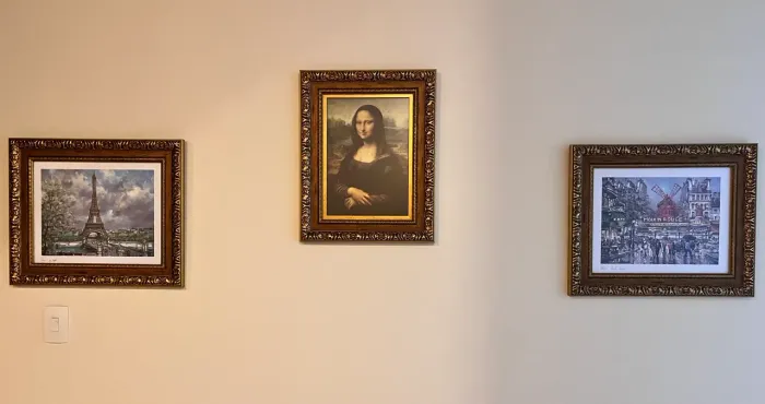 Trio Quadros Paris com Moldura