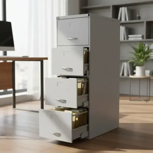 Arquivo morto - gaveteiro de aço 4 gavetas para pasta suspensa