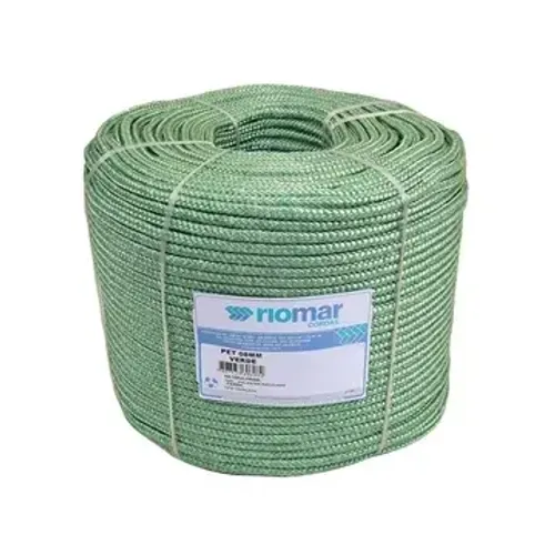 Corda Trançada Riomar Pet Rolo Tipo Seda Verde 8mmx360m - 15Kg