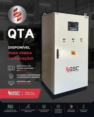 Quadro de Transferência Gerador 500kVA SmartGen / QTA / ATS
