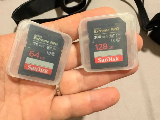 Cartões SD SanDisk Extreme Pro 64gb/128gb