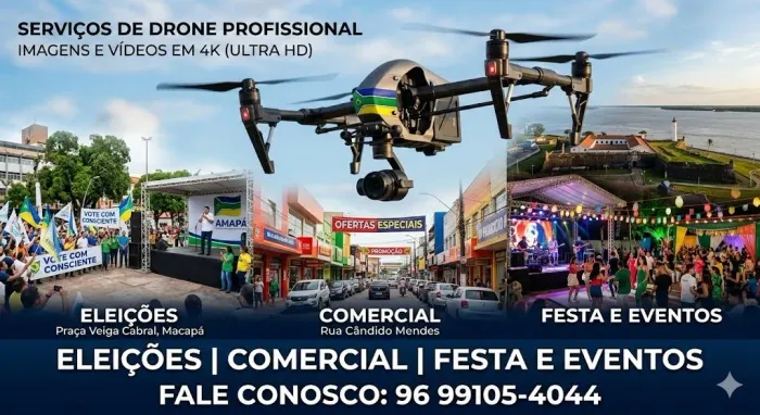 Imagem e filmagem de drone 