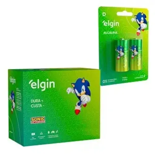 Pilha Alcalina Grande Elgin c/2