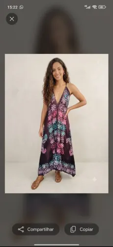 Vestido boho tamanho único novo
