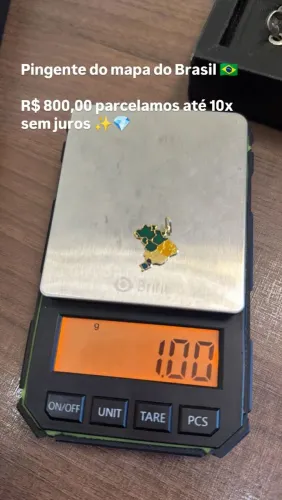 Pingente do mapa do Brasil <br><br>R$ 800,00 parcelamos até 10x sem juros a vista tem desconto 