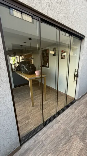 Porta blindex 4 folhas de correr