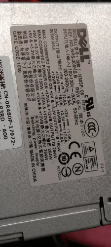 Fonte Real Dell Mod N305p-06 24pin 