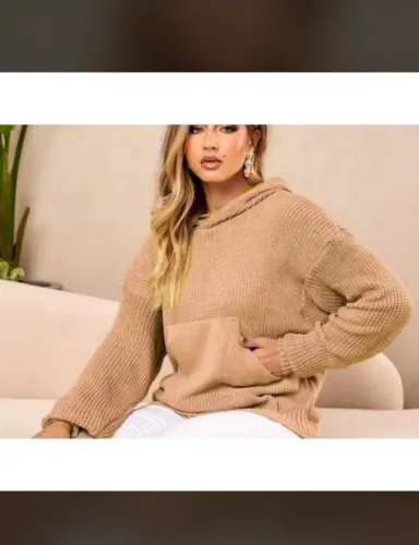 Blusa tricô bege