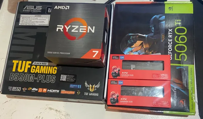 KIT UPGRADE RTX 5060TI 8GB RYZEN 7 5700X B550M TUF 16GB RAM 2X8 3200MHZ
