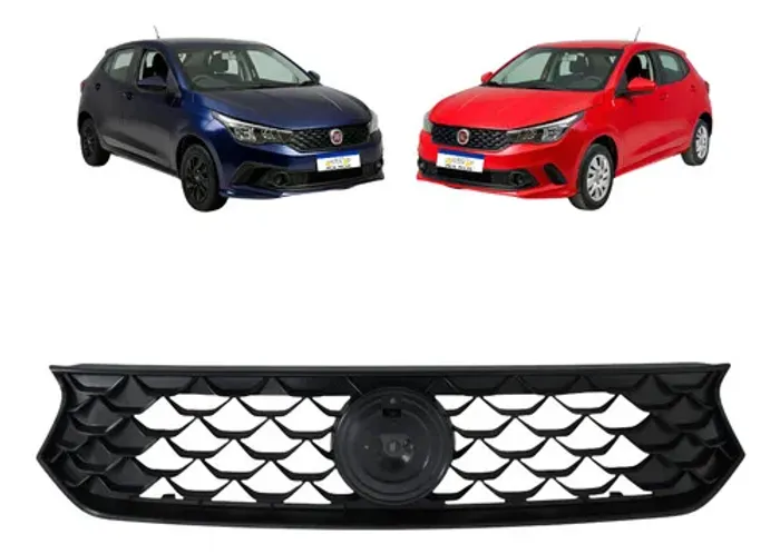 Grade Central Fiat Argo 2017 2018 2019 2020 Nova Preto Fosco