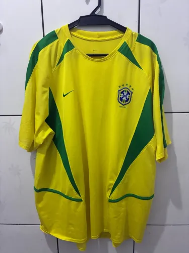 Camisa Seleção Brasileira 2002 amarela Home Original