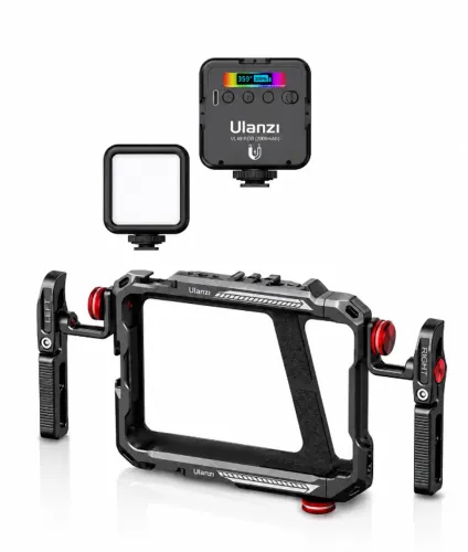 Ulanzi lino cage gaiola estabilizadora + LED VL49/VL120 RGB (Novo)
