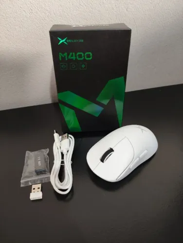 Mouse Gamer Delux M400 Wireless Tri-Mode - NOVO