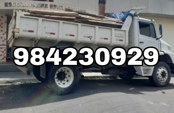 Caçamba com Ajudantes Entulho Coleta Remoção de Entulho Lixo Caminhão Disk Entulho intulho