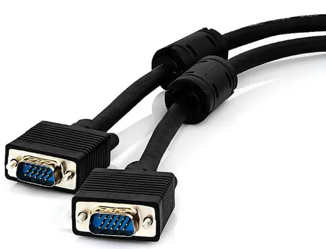 CABO VGA BLINDADO MONITOR/PROJETOR VGA MACHO 15PIN X VGA MACHO 15PIN C/ FILTRO 1,8M PRETO