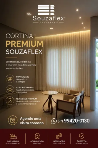 Cortina ( Tenha uma cortina Premium Souzaflex )