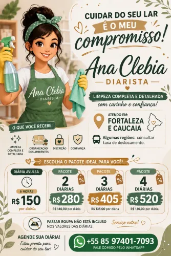 DIARISTA EM CAUCAIA / FORTALEZA