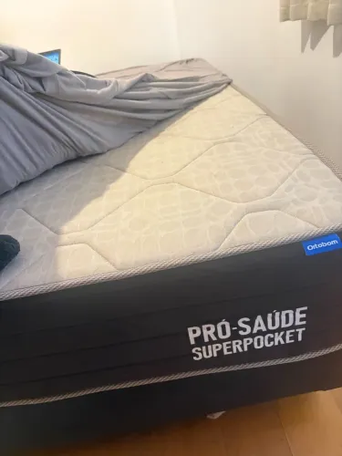 Base Box + Colchão Queen Ortobom Pró-Saúde Superpocket (Fabricação 2024)