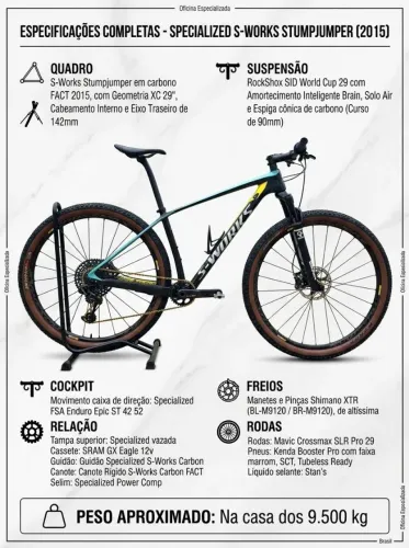 Máquina exclusiva: Specialized S-Works (quadro 17)