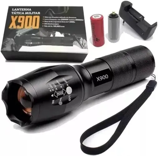 LANTERNA LED X900 ALUMINIO (NOVA) 